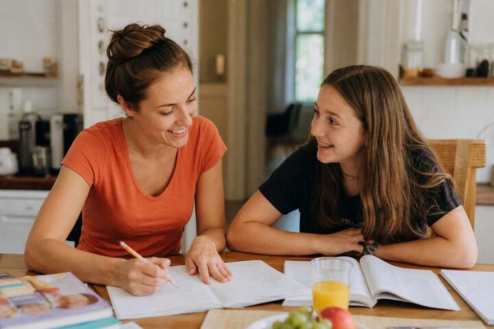 Tutor with a student